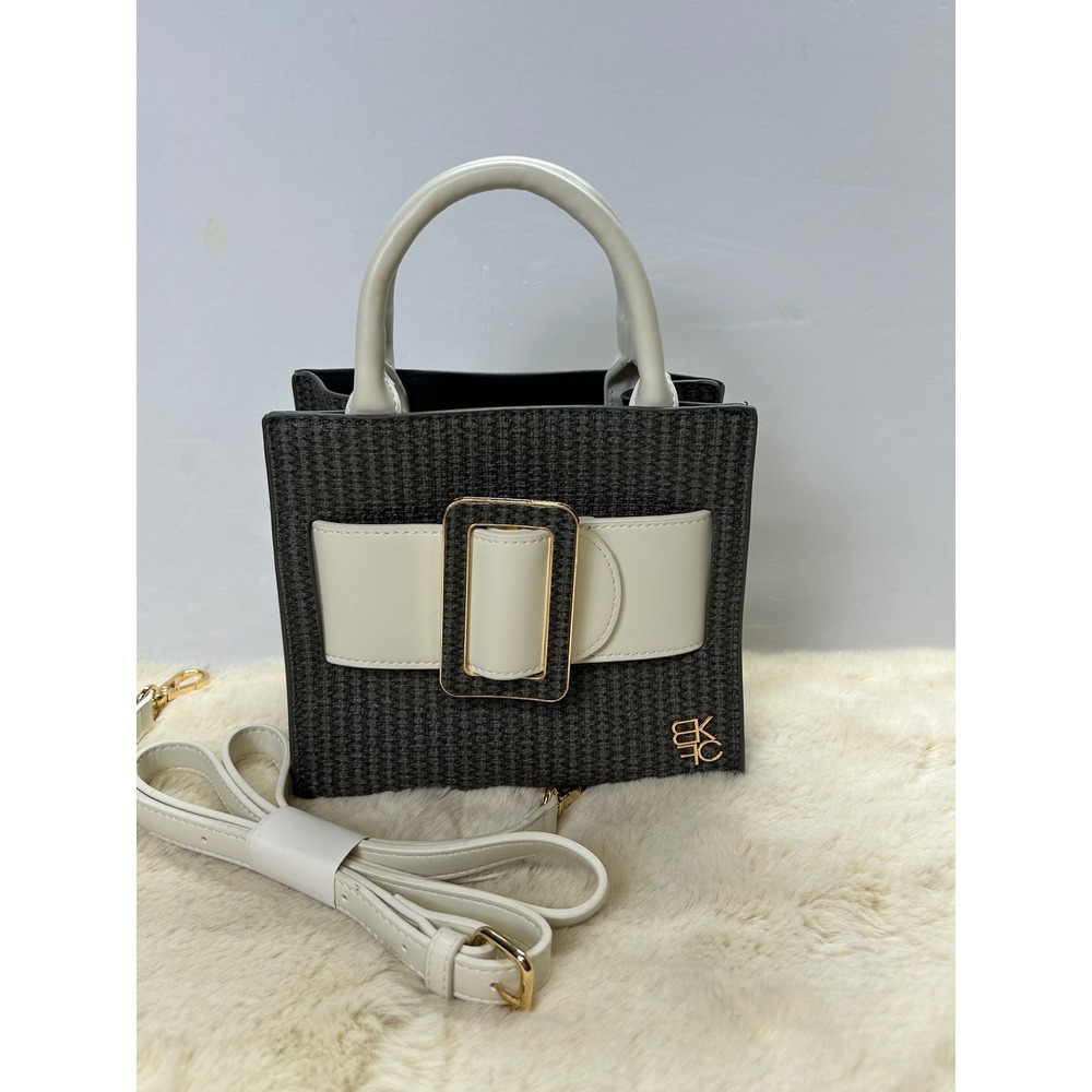 MKF Collection Tilly Women Charcoal Grey Mini‎ Tote Crossbody Handbag by Mia K